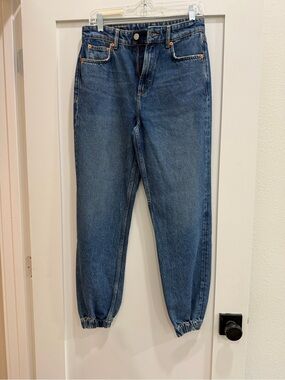 High Waisted Jogger Style Jeans-Sample